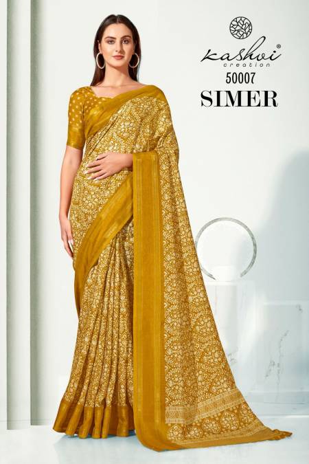 Kashvi Simer By LT Fabrics Daily Wear Sarees Catalog